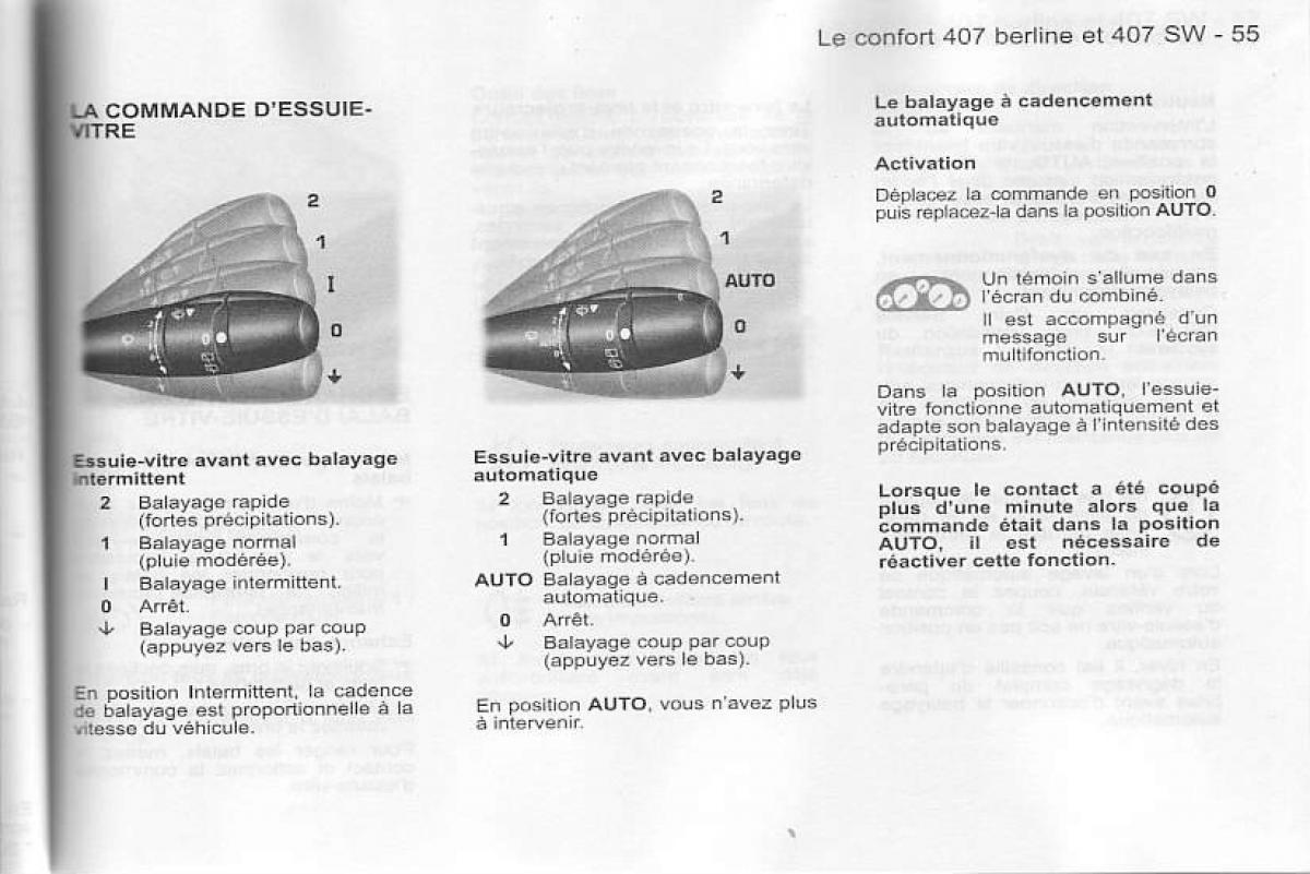 Peugeot 407 manuel du proprietaire / page 56