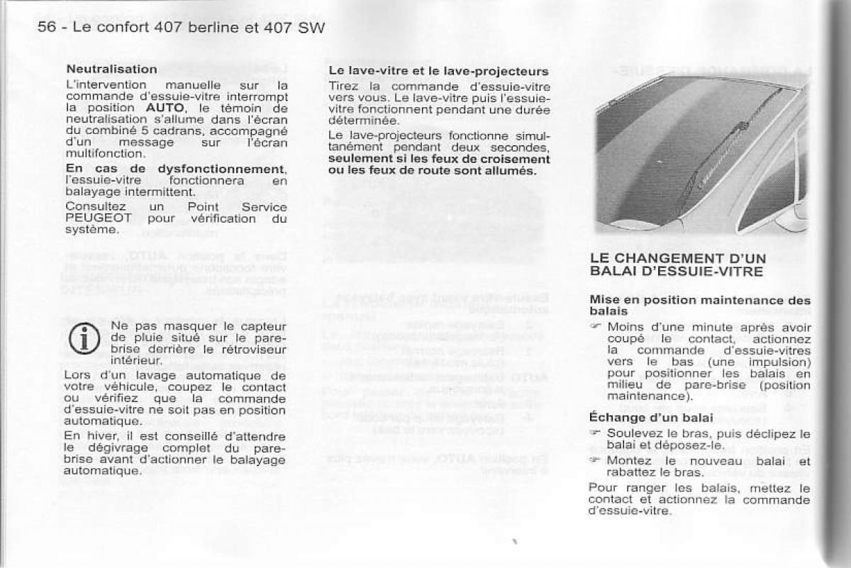 Peugeot 407 manuel du proprietaire / page 57