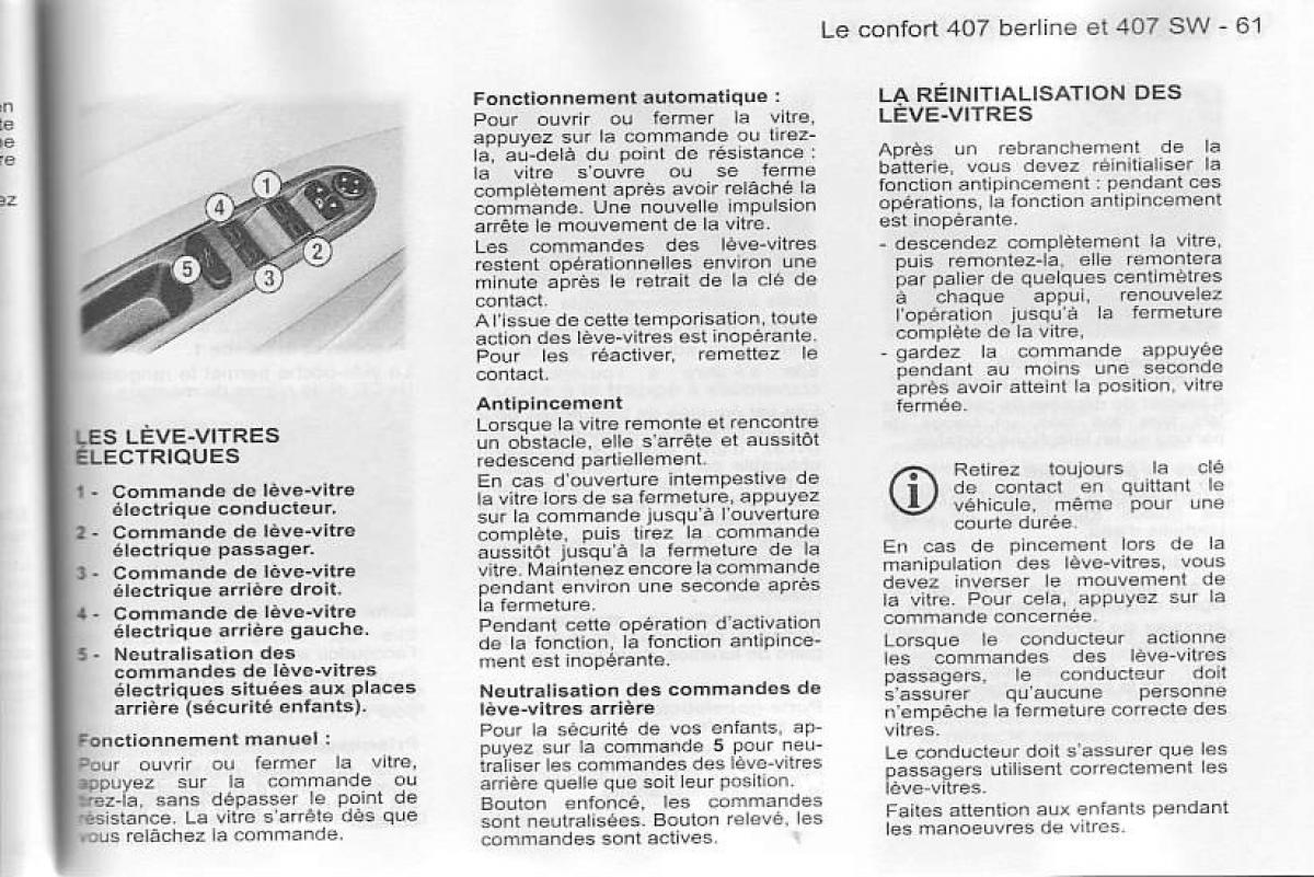 Peugeot 407 manuel du proprietaire / page 62