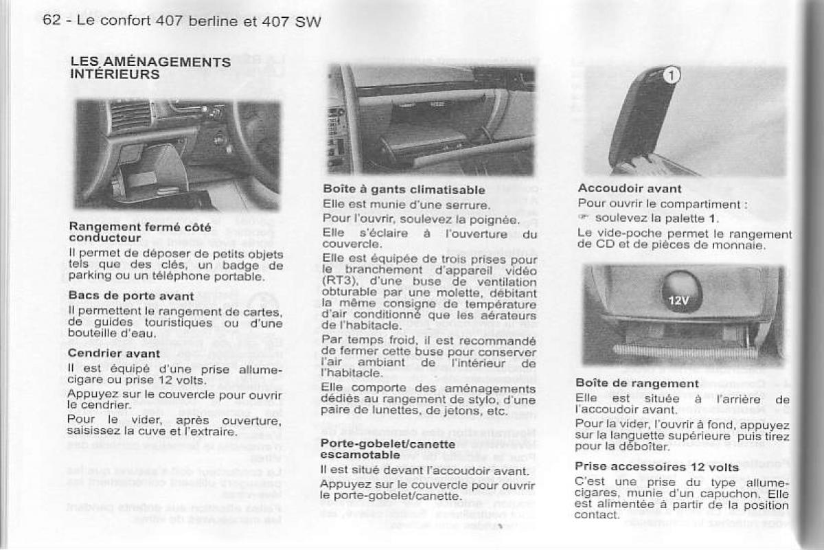 Peugeot 407 manuel du proprietaire / page 63