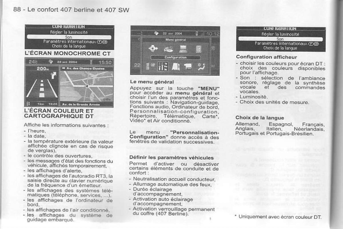 Peugeot 407 manuel du proprietaire / page 89