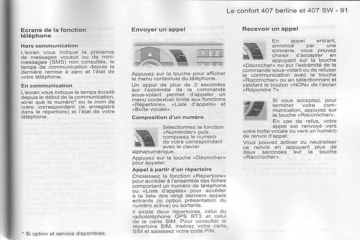 Peugeot 407 manuel du proprietaire / page 92