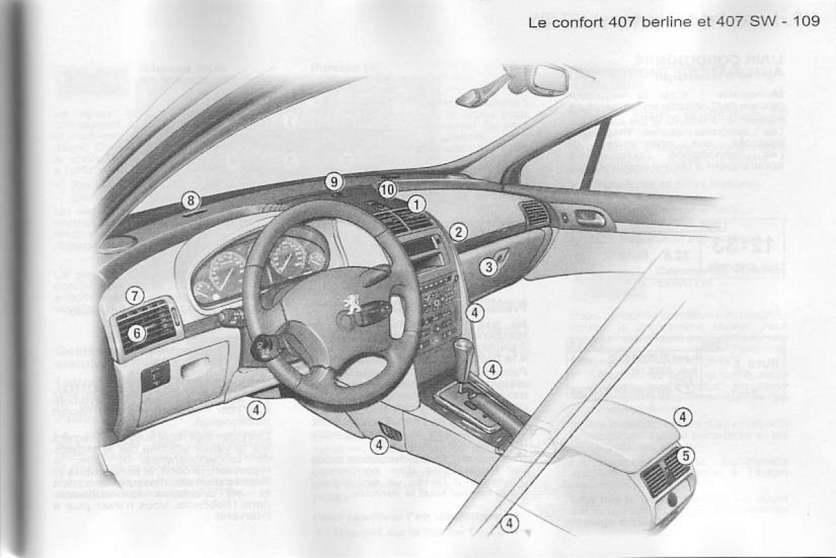 Peugeot 407 manuel du proprietaire / page 110