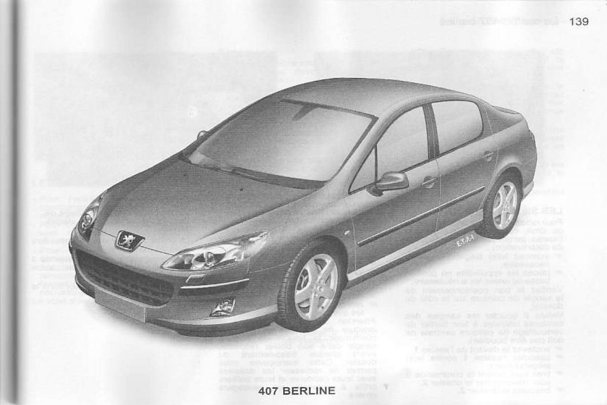 Peugeot 407 manuel du proprietaire / page 140