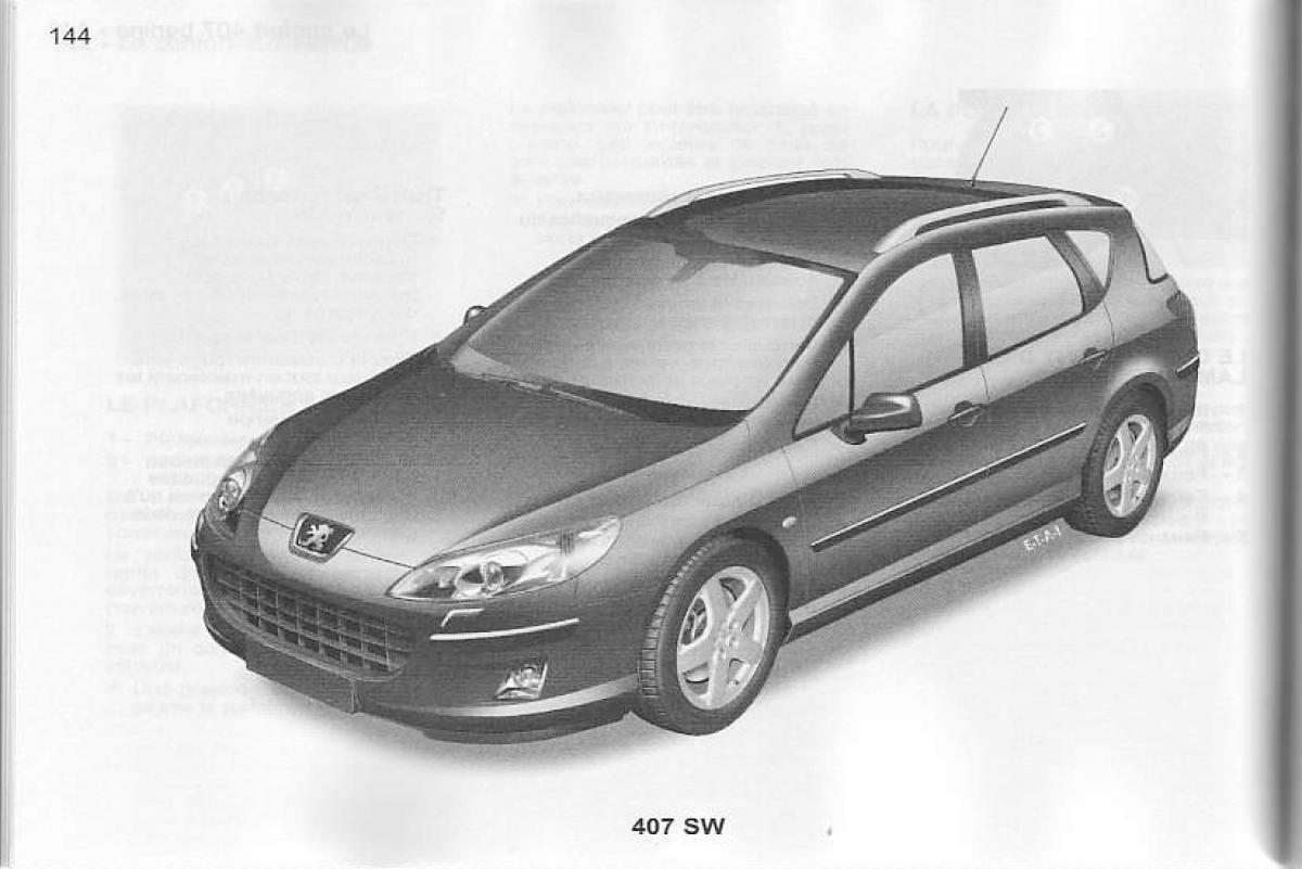 Peugeot 407 manuel du proprietaire / page 145