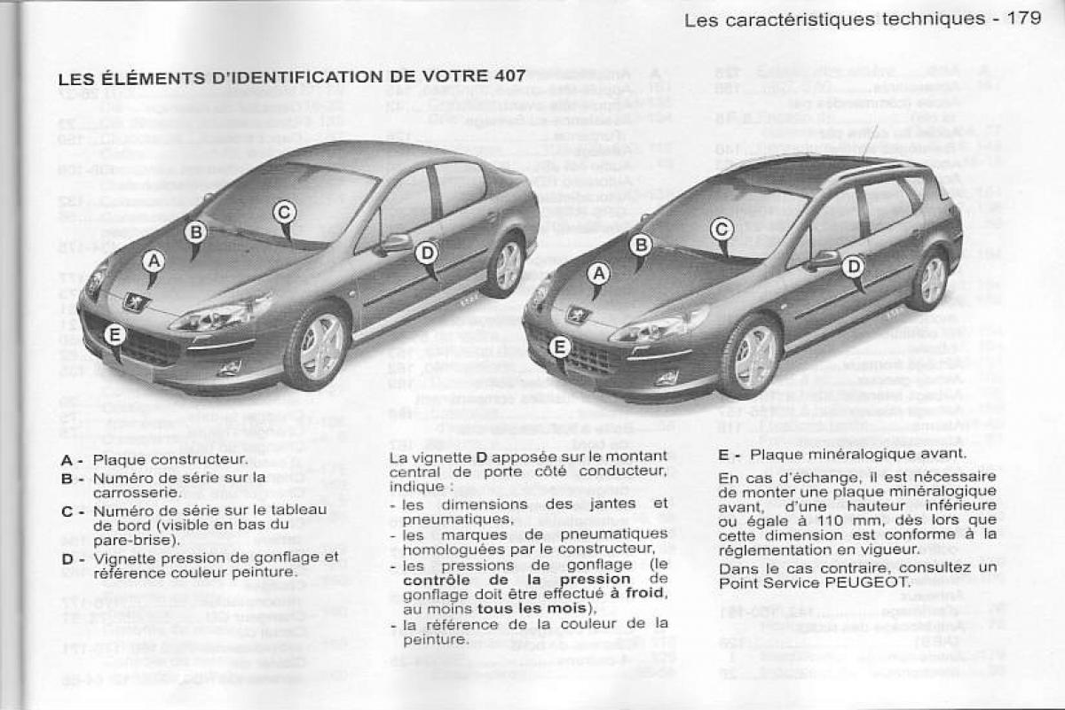 Peugeot 407 manuel du proprietaire / page 180