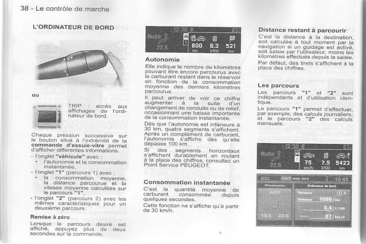 Peugeot 407 manuel du proprietaire / page 39