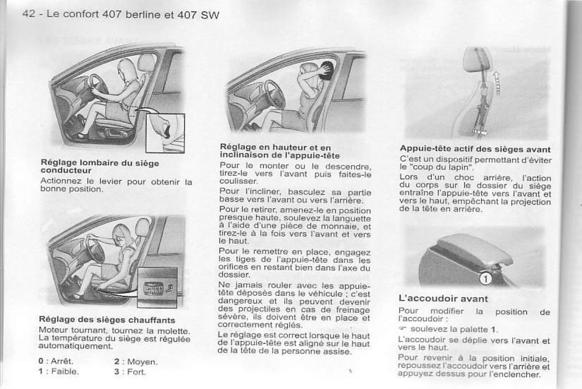 Peugeot 407 manuel du proprietaire / page 43