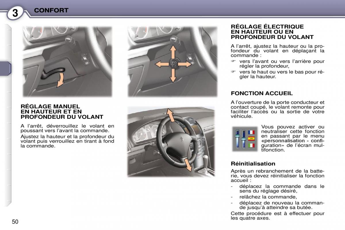 Peugeot 407 Coupe manuel du proprietaire / page 58