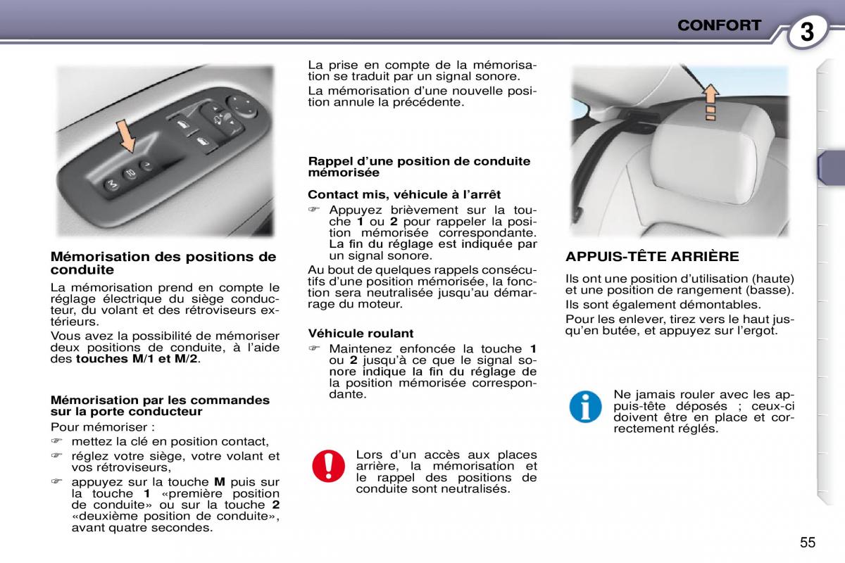 Peugeot 407 Coupe manuel du proprietaire / page 63