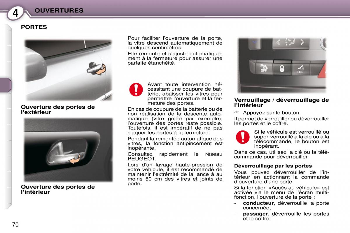 Peugeot 407 Coupe manuel du proprietaire / page 80