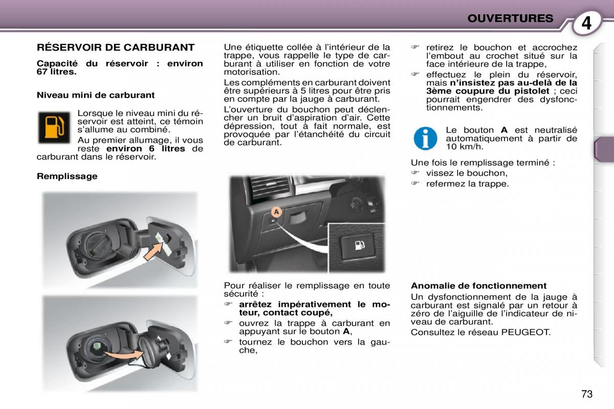 Peugeot 407 Coupe manuel du proprietaire / page 83