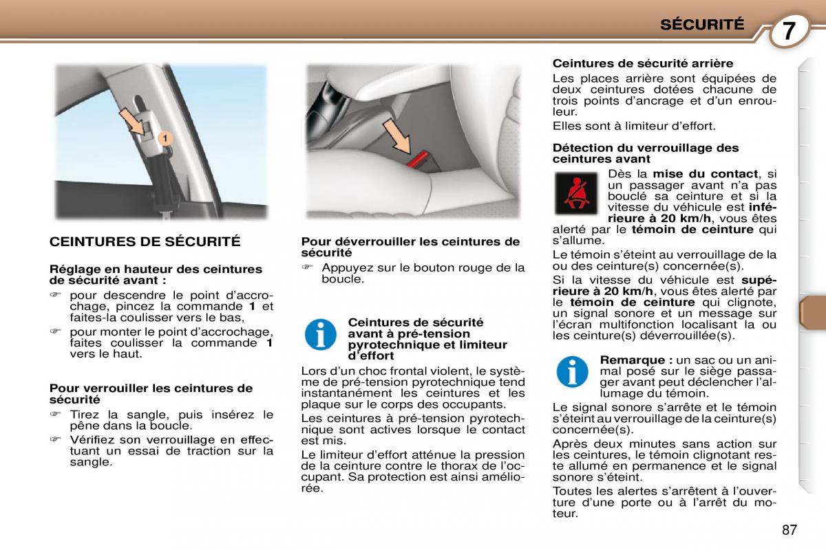 Peugeot 407 Coupe manuel du proprietaire / page 97