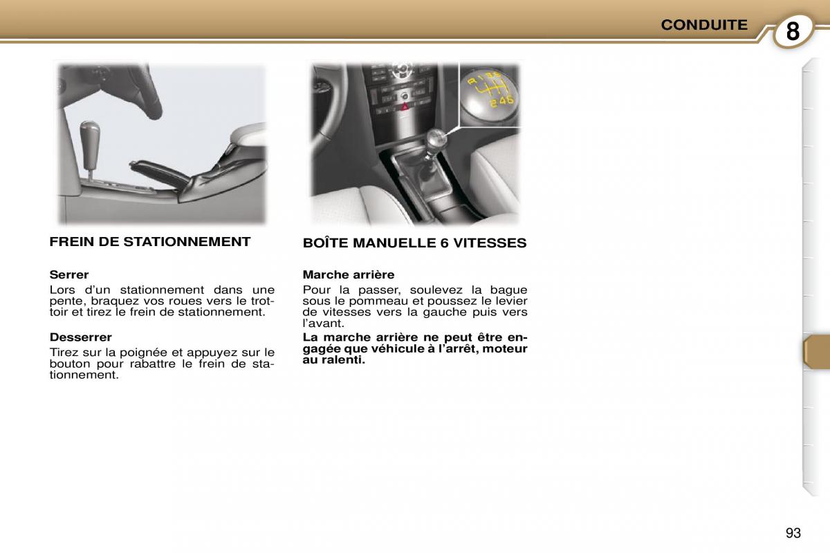 Peugeot 407 Coupe manuel du proprietaire / page 103