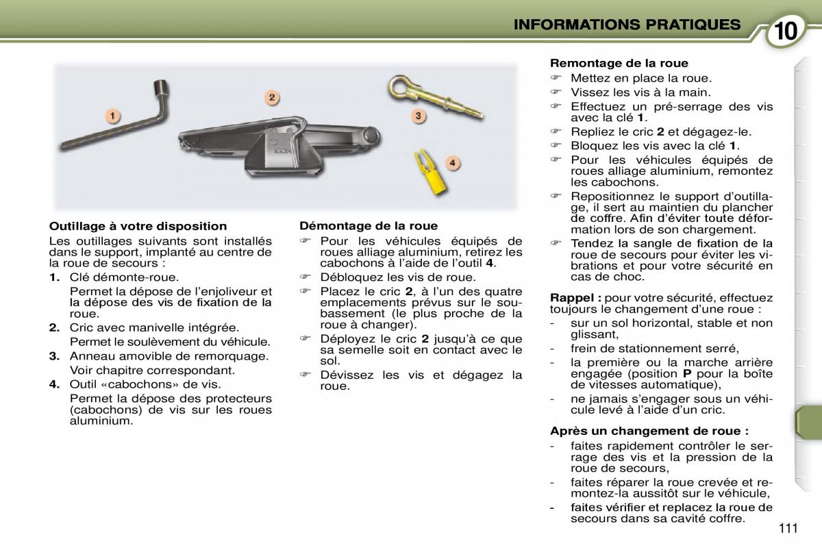 Peugeot 407 Coupe manuel du proprietaire / page 121