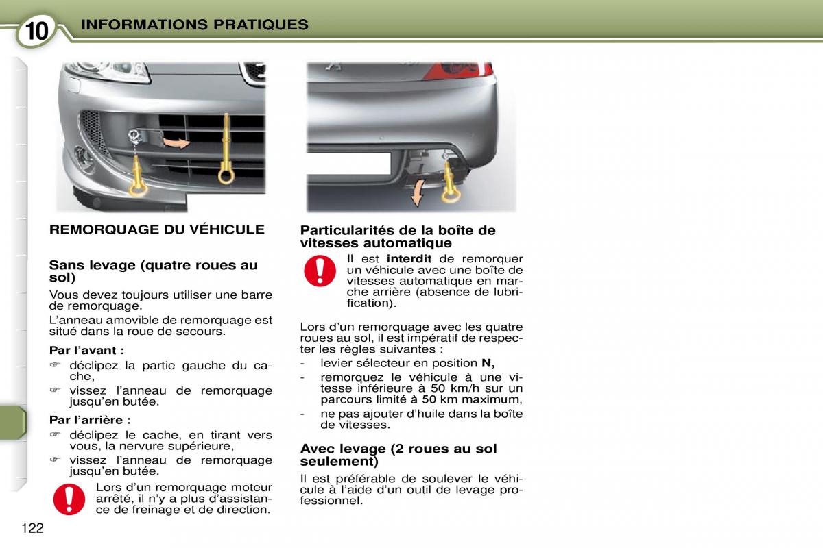 Peugeot 407 Coupe manuel du proprietaire / page 132