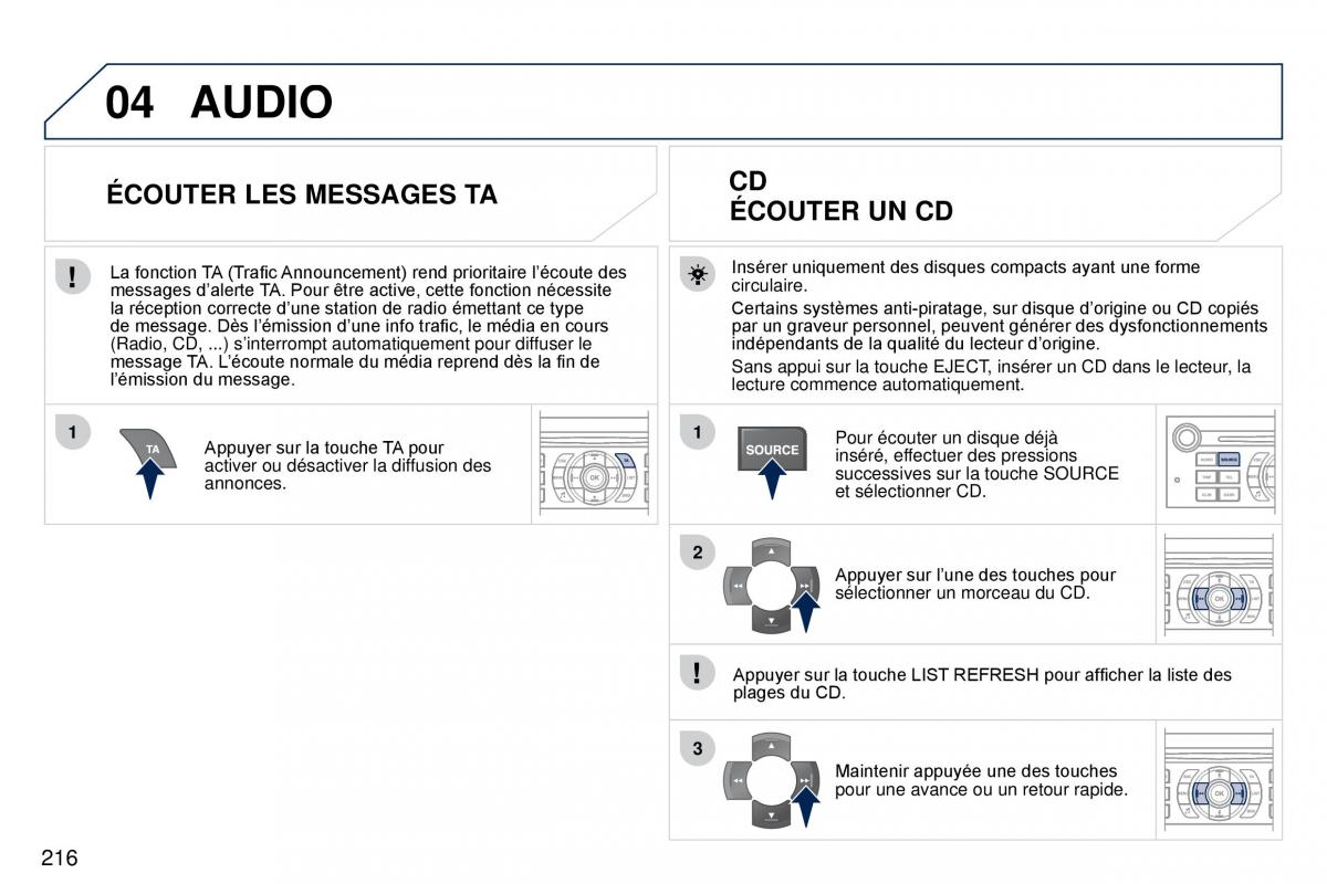 Peugeot 407 Coupe manuel du proprietaire / page 226