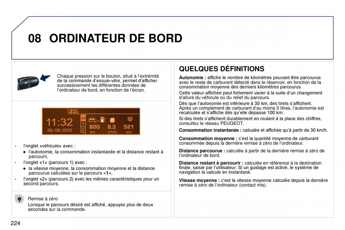 Peugeot 407 Coupe manuel du proprietaire / page 234