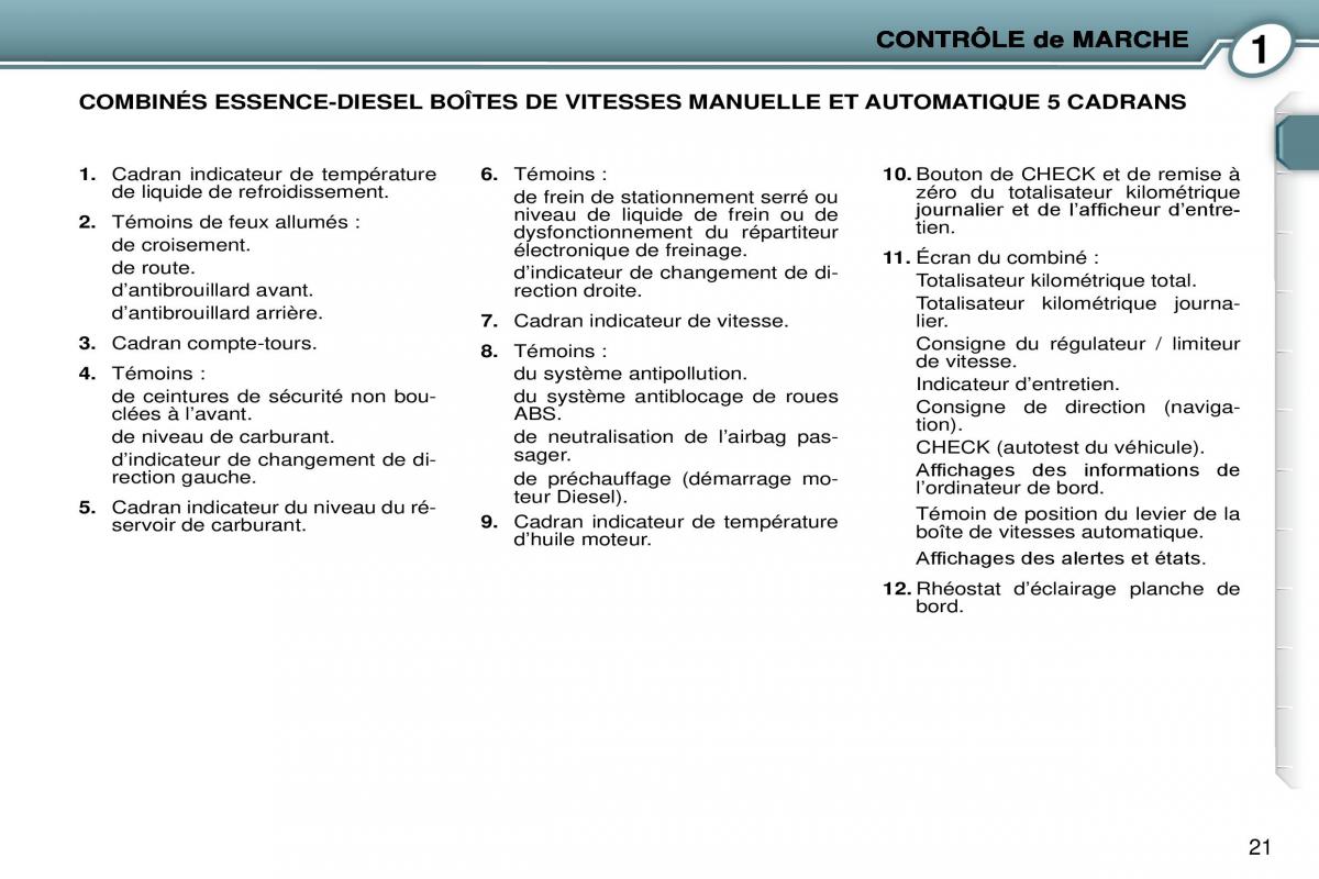 Peugeot 407 Coupe manuel du proprietaire / page 29