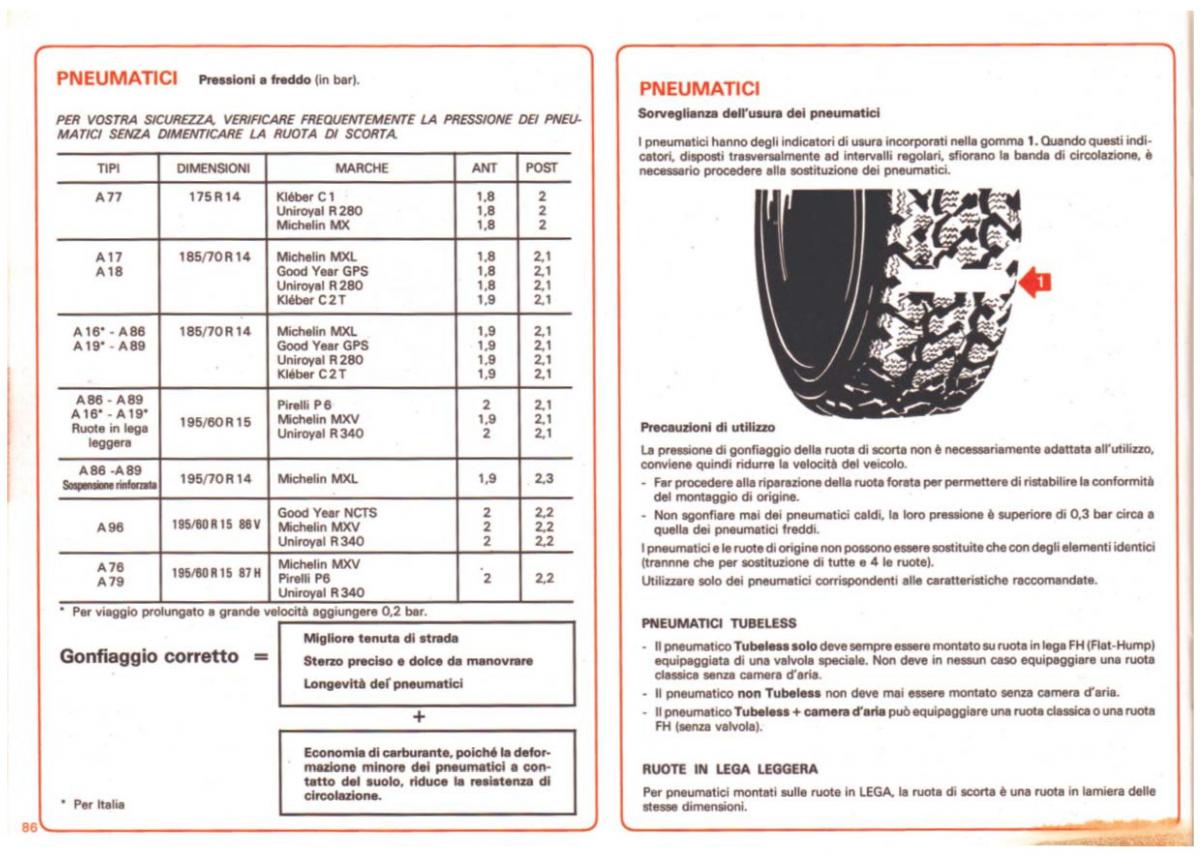 Peugeot 505 manuel du proprietaire / page 86