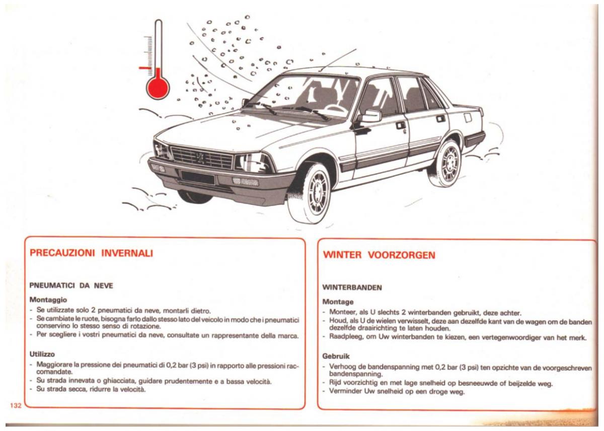 Peugeot 505 manuel du proprietaire / page 132