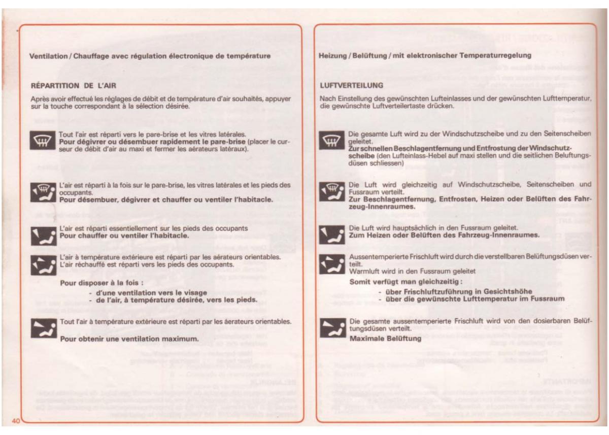 Peugeot 505 manuel du proprietaire / page 40
