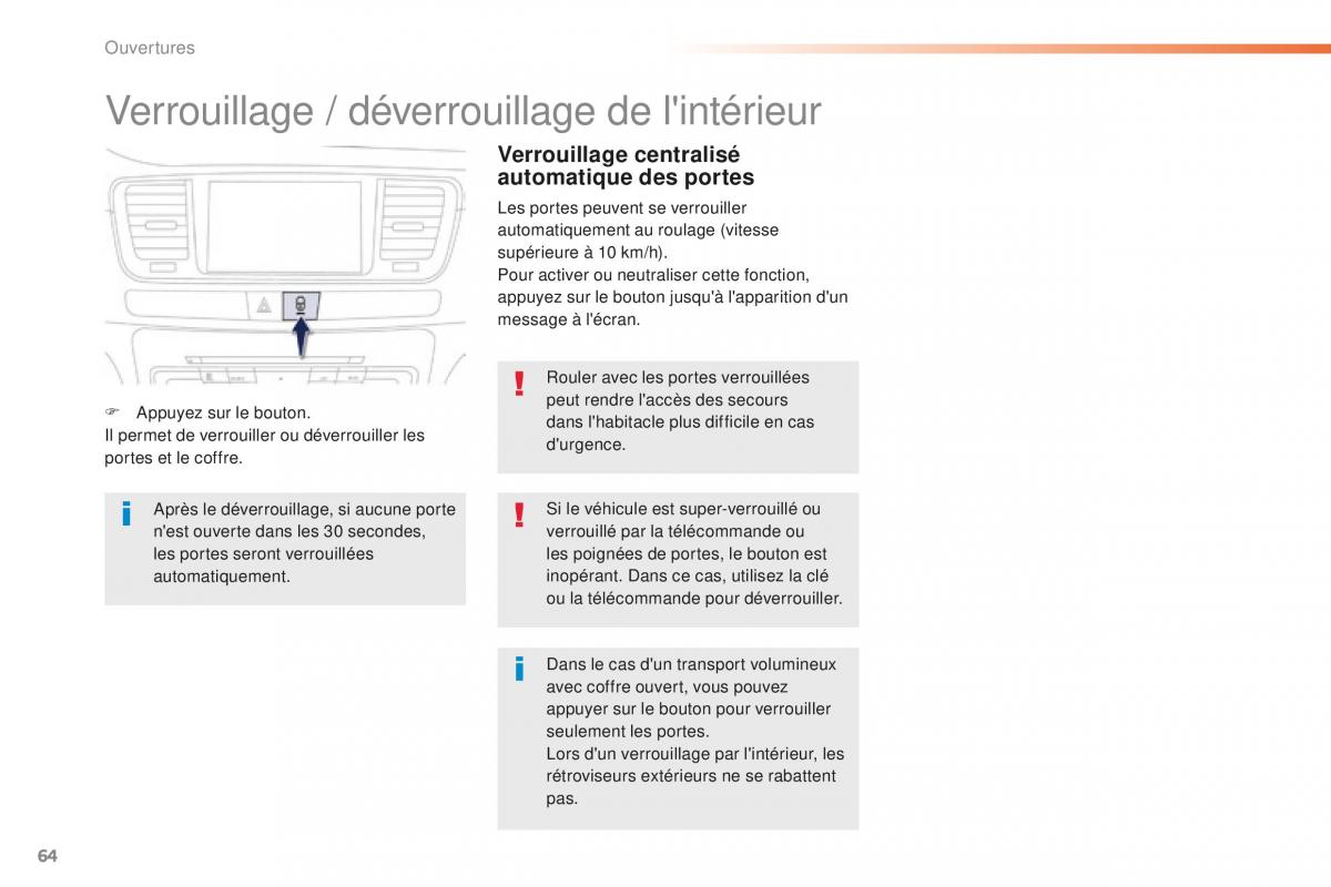 Peugeot 508 FL manuel du proprietaire / page 66