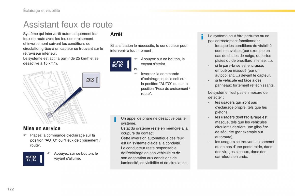 Peugeot 508 FL manuel du proprietaire / page 124