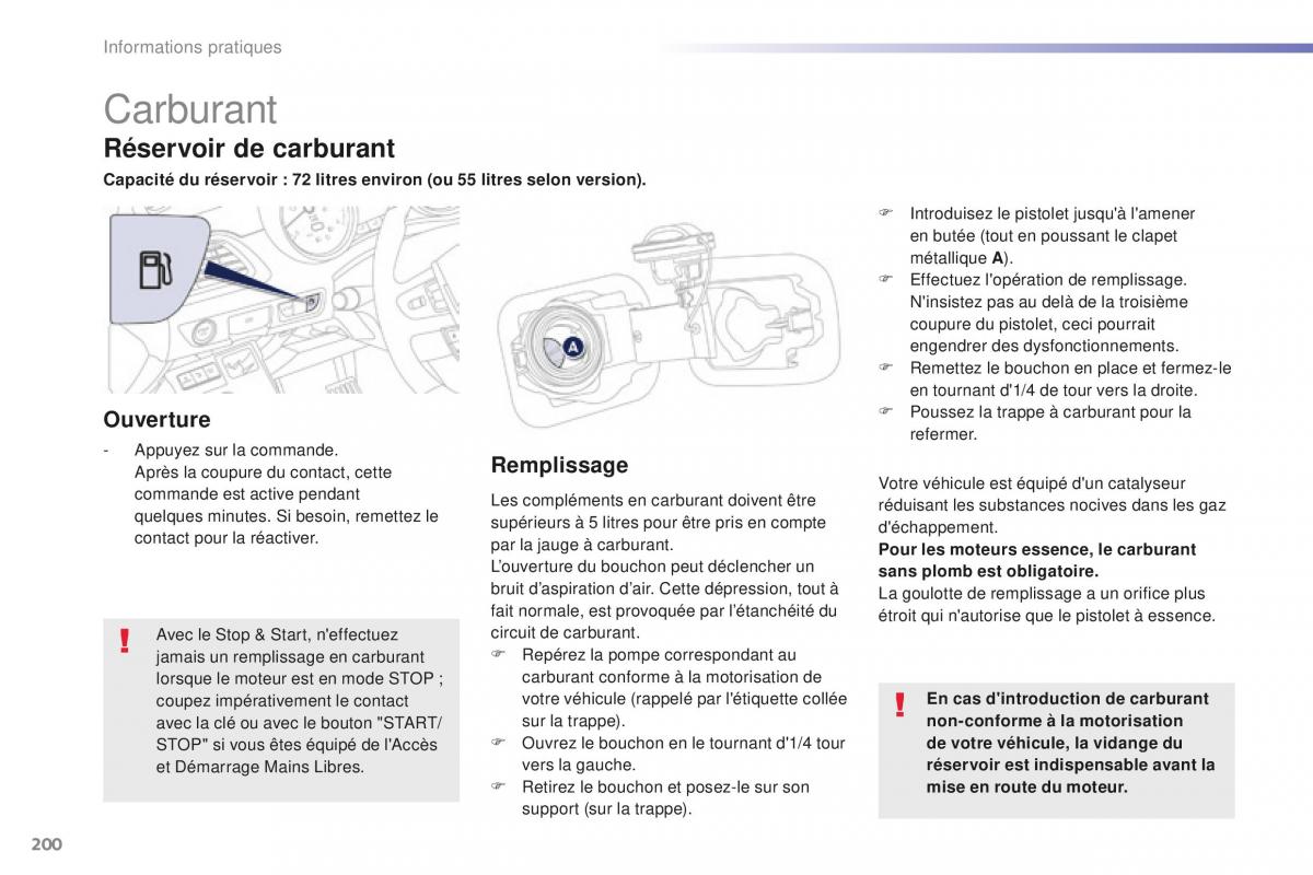 Peugeot 508 FL manuel du proprietaire / page 202