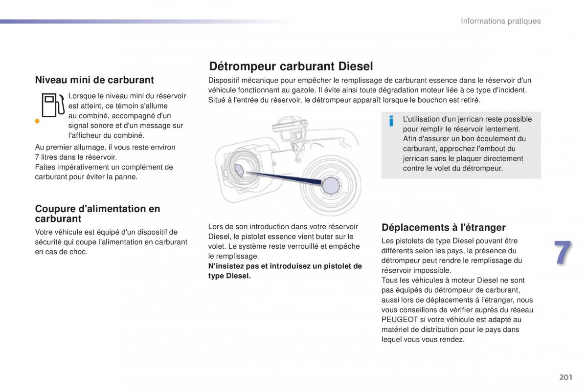 Peugeot 508 FL manuel du proprietaire / page 203