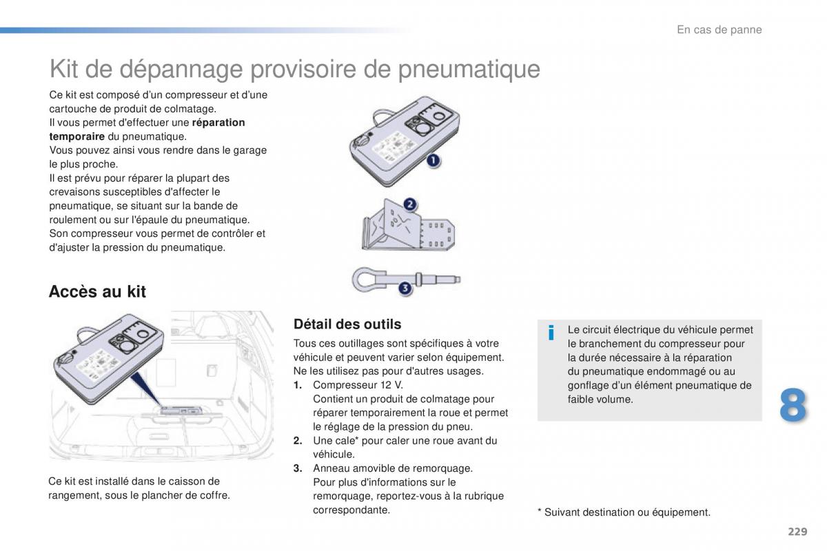 Peugeot 508 FL manuel du proprietaire / page 231