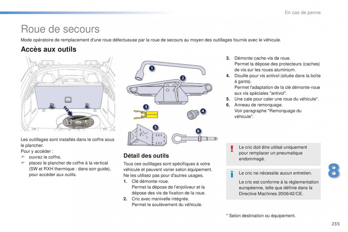 Peugeot 508 FL manuel du proprietaire / page 237