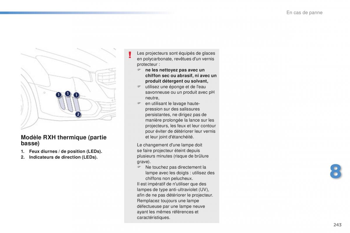 Peugeot 508 FL manuel du proprietaire / page 245