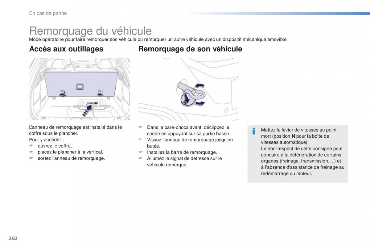 Peugeot 508 FL manuel du proprietaire / page 264