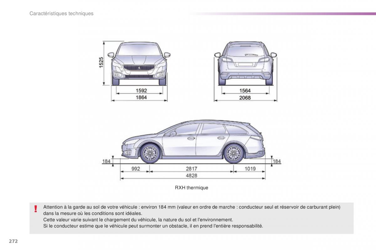 Peugeot 508 FL manuel du proprietaire / page 274