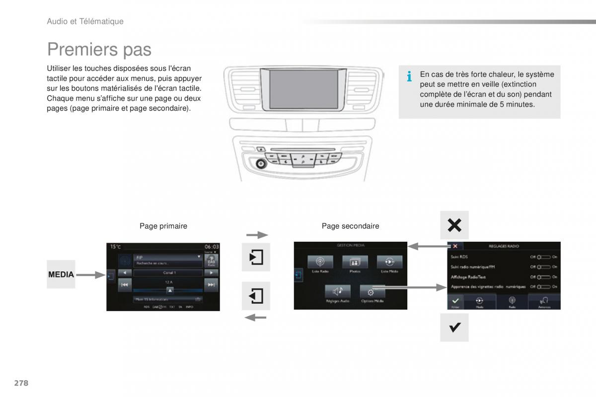 Peugeot 508 FL manuel du proprietaire / page 280