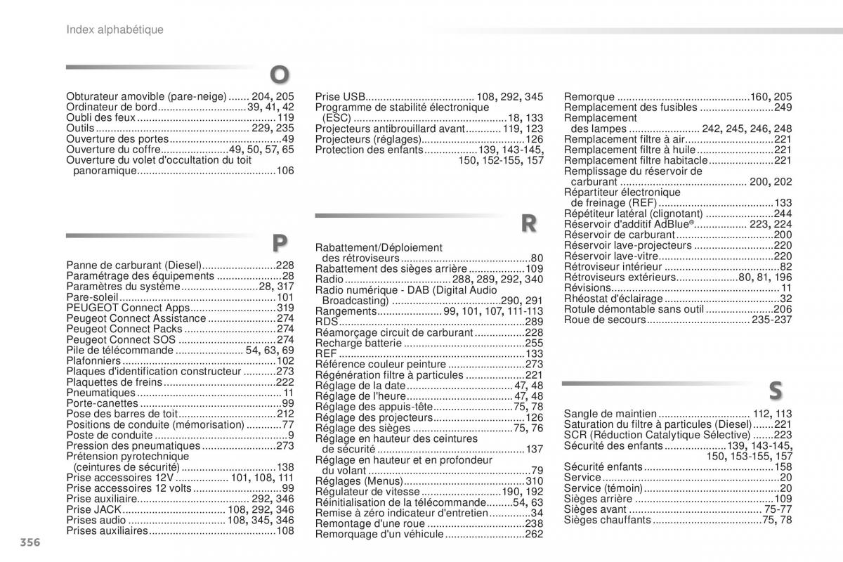 Peugeot 508 FL manuel du proprietaire / page 358