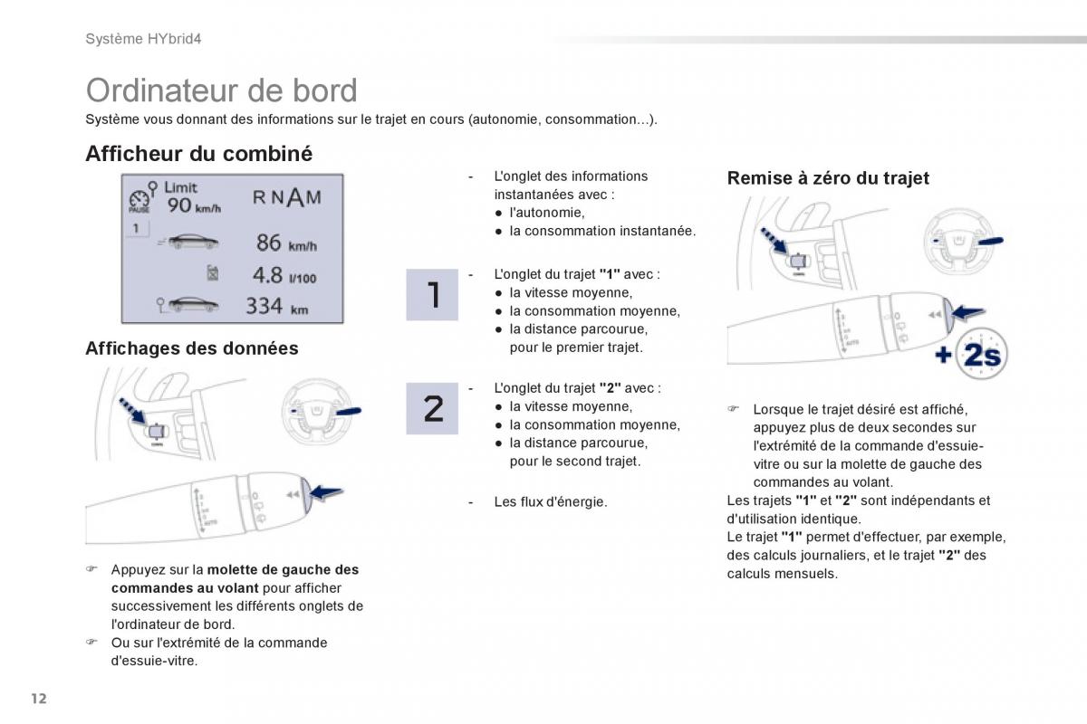 Peugeot 508 RXH Hybrid manuel du proprietaire / page 14