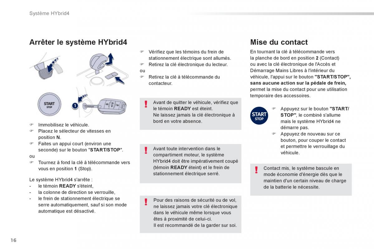 Peugeot 508 RXH Hybrid manuel du proprietaire / page 18