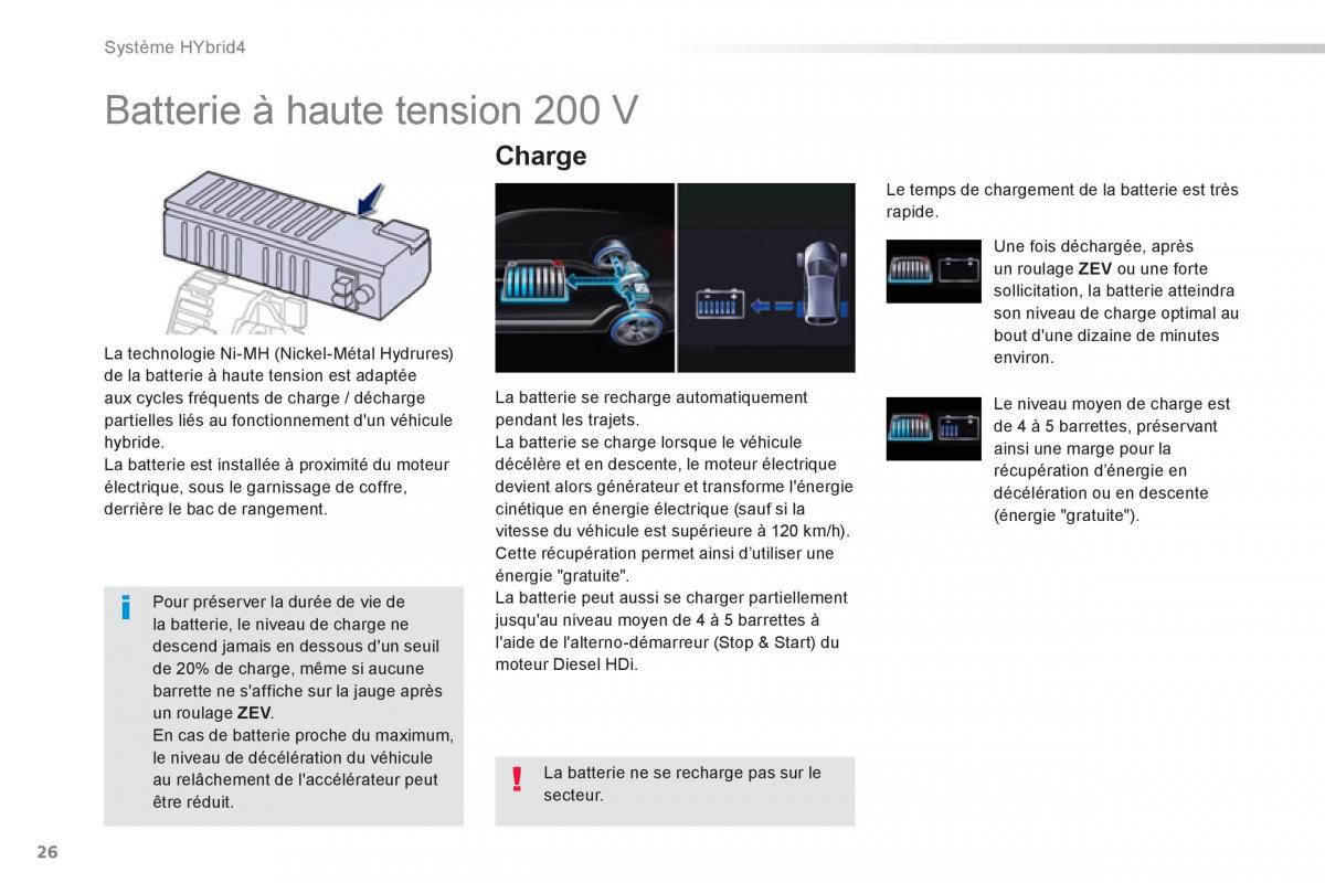 Peugeot 508 RXH Hybrid manuel du proprietaire / page 28