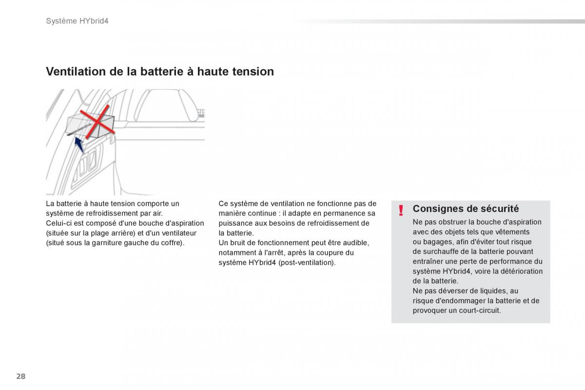 Peugeot 508 RXH Hybrid manuel du proprietaire / page 30