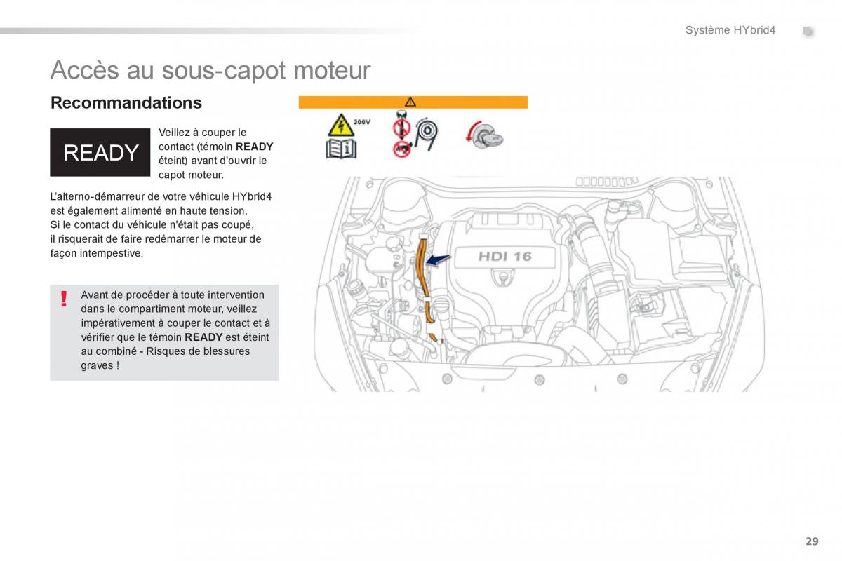 Peugeot 508 RXH Hybrid manuel du proprietaire / page 31