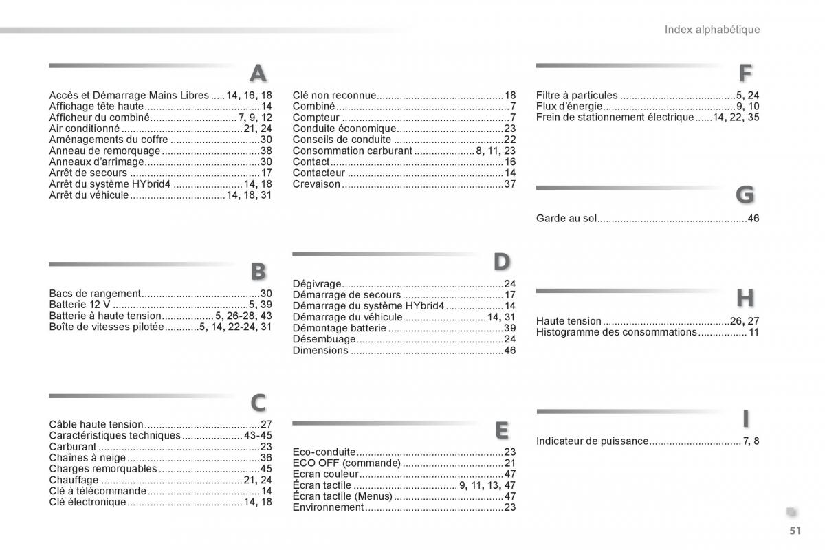 Peugeot 508 RXH Hybrid manuel du proprietaire / page 53