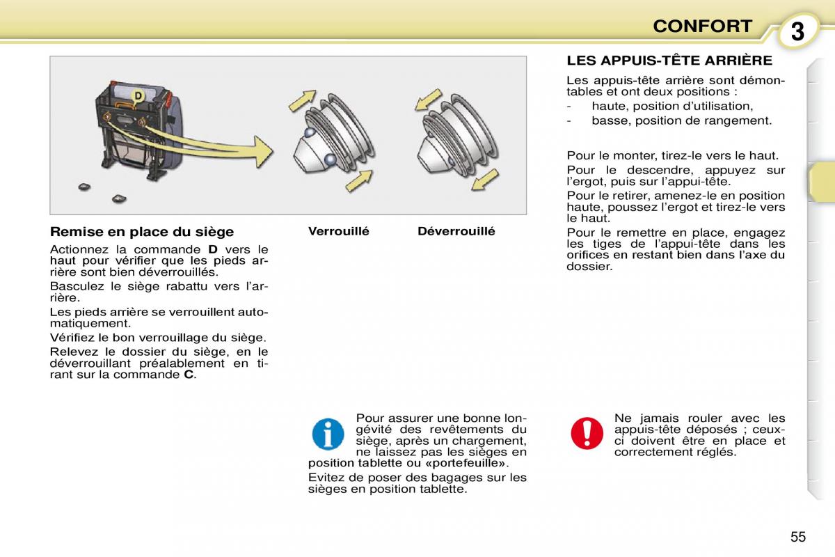 Peugeot 1007 manuel du proprietaire / page 61