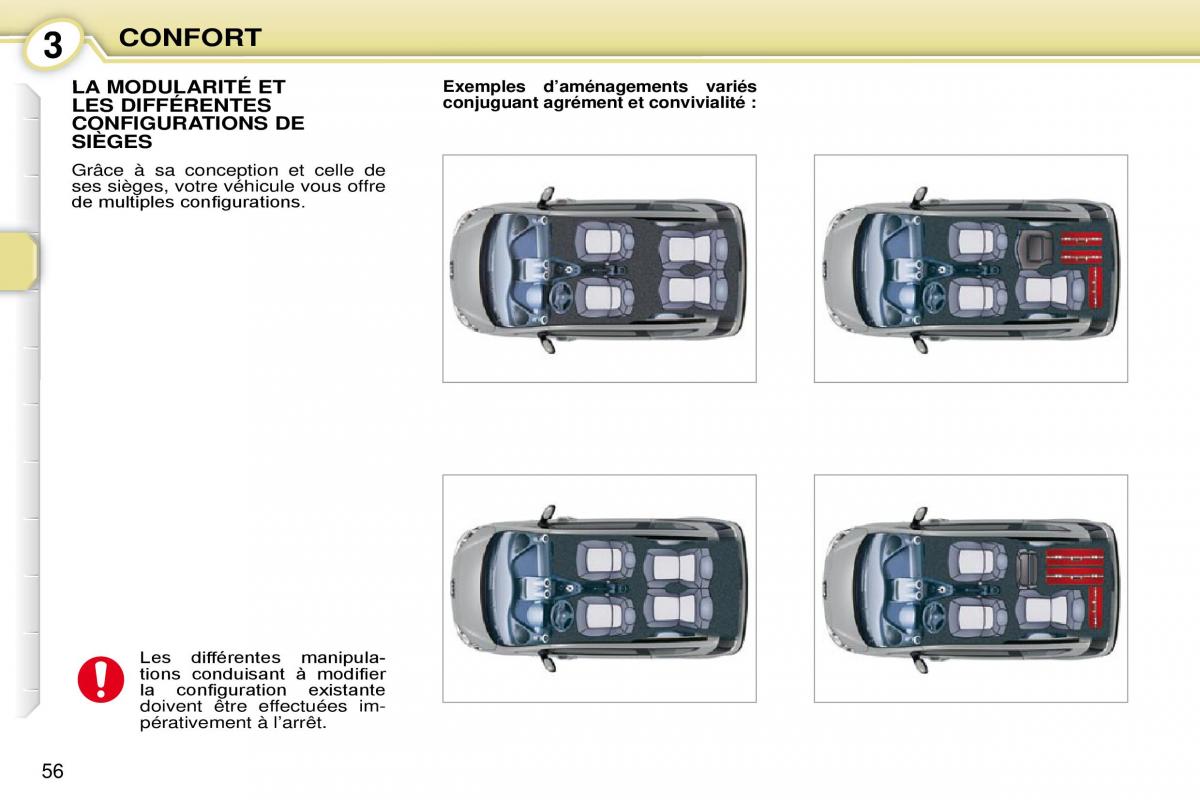 Peugeot 1007 manuel du proprietaire / page 62