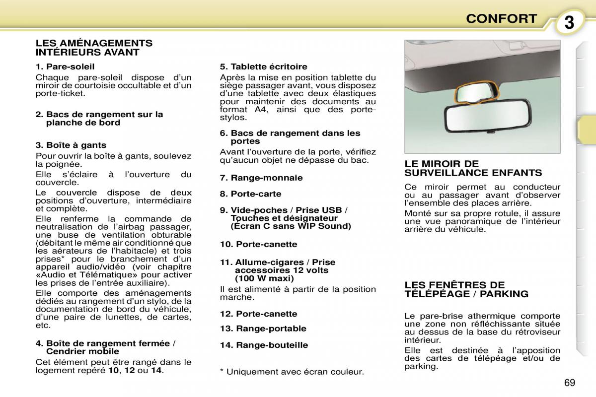 Peugeot 1007 manuel du proprietaire / page 75