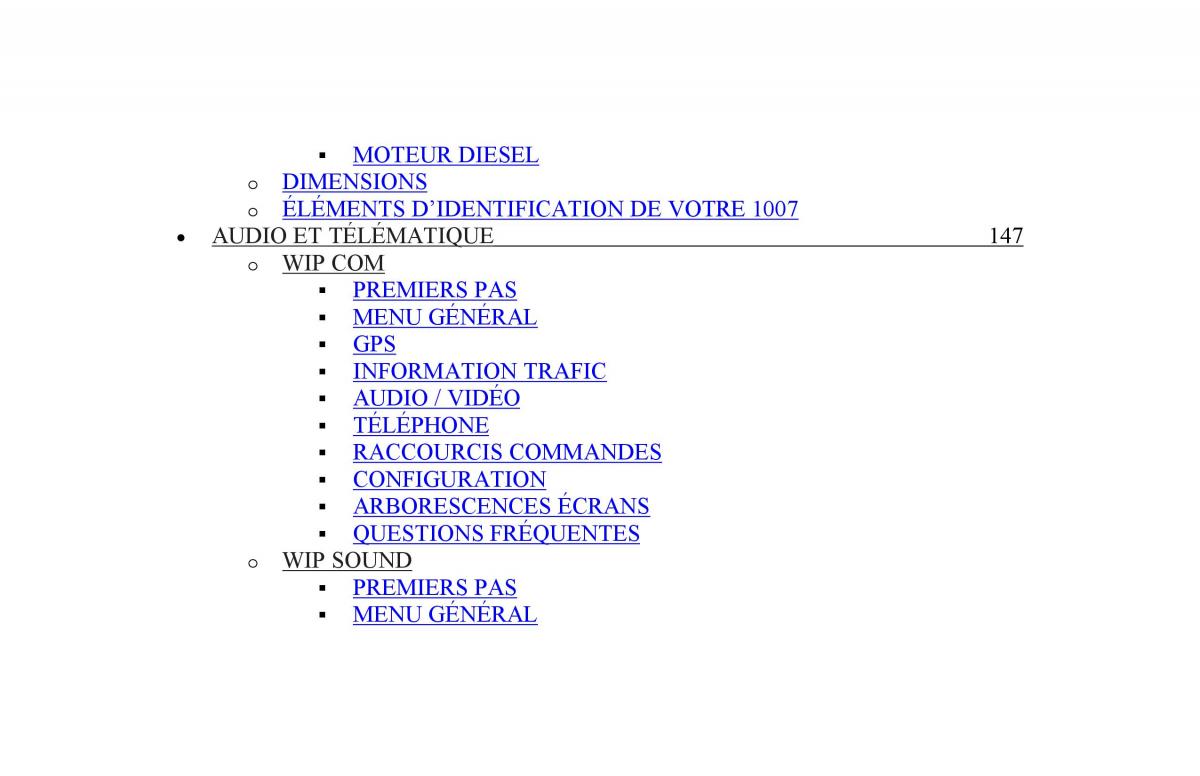 Peugeot 1007 manuel du proprietaire / page 8