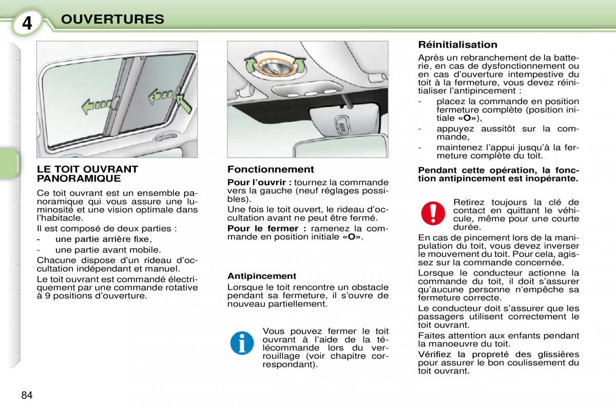 Peugeot 1007 manuel du proprietaire / page 90