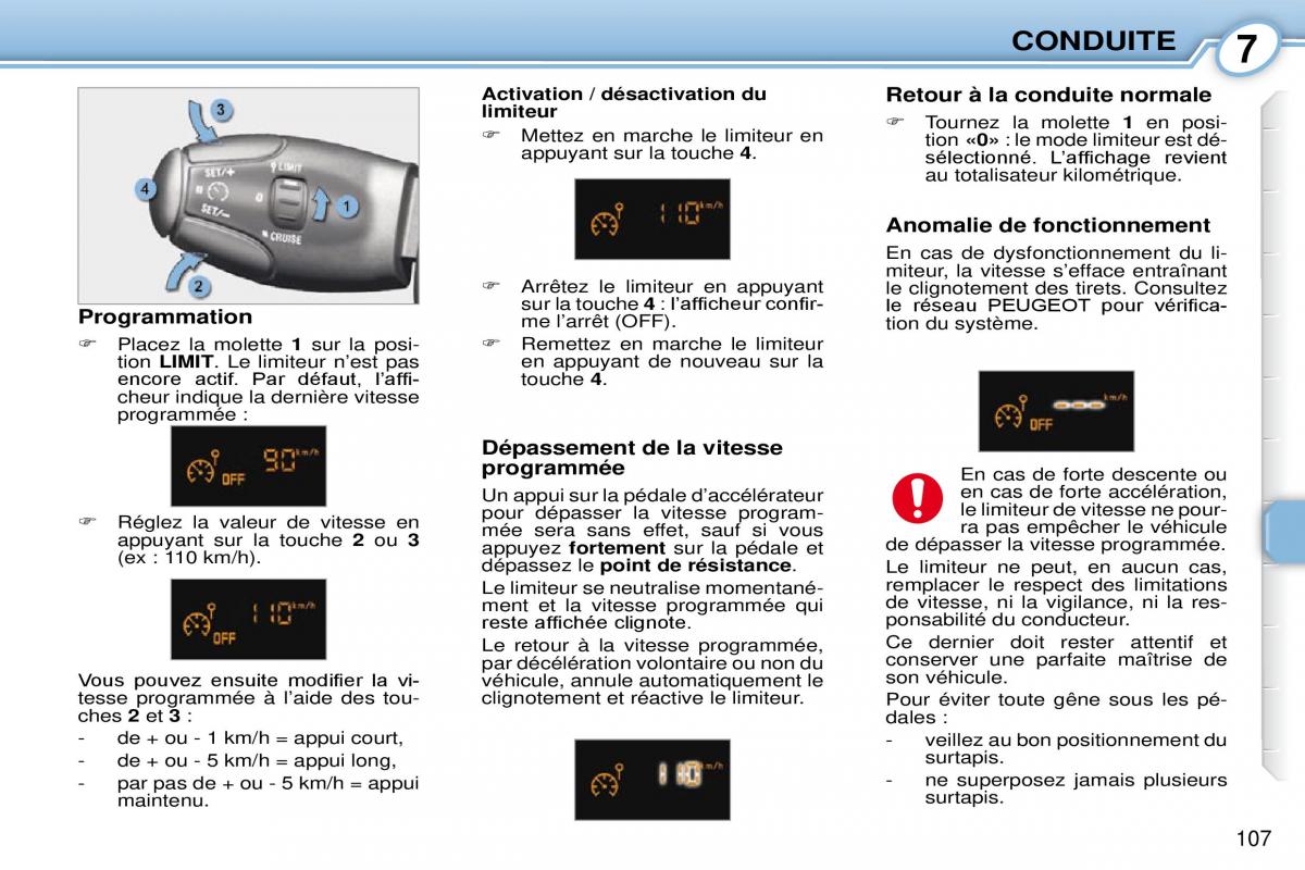 Peugeot 1007 manuel du proprietaire / page 113