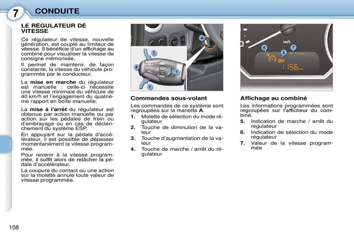 Peugeot 1007 manuel du proprietaire / page 114